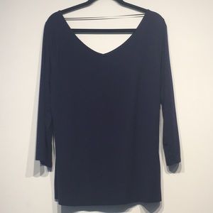 Cable & Gauge Navy Blue Blouse